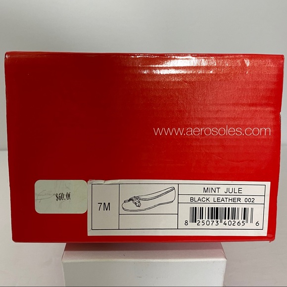 🏝 NWT Aeropostale Mint Jule Black Ballet Flat Womens Size 7 - Picture 13 of 13